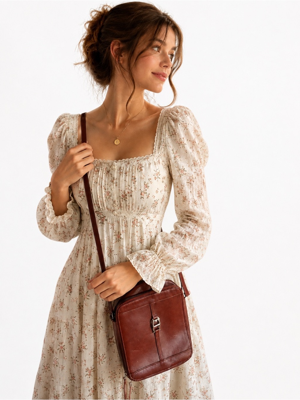 Etienne Aigner Brown Leather Crossbody Bag